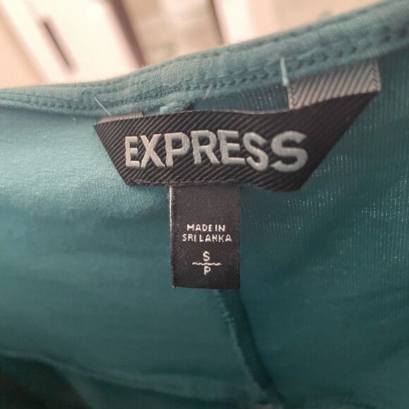 Express Teal Skater Dress Lattice High Halter Neck Women’s Size S - Picture 5 of 5